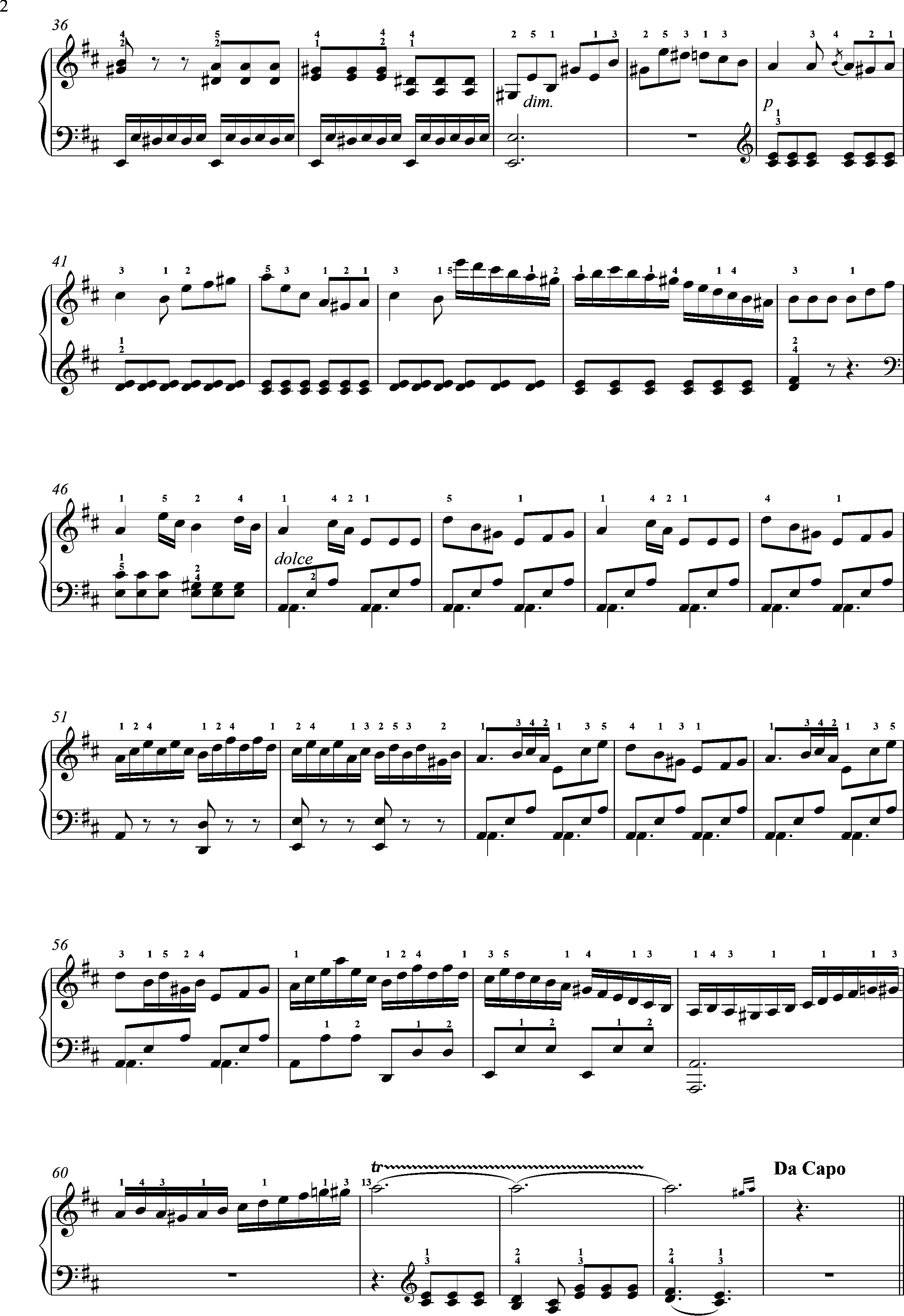 Clementi, op. 36, Sonatine &, 2.Satz, Rondo , Seite 2
